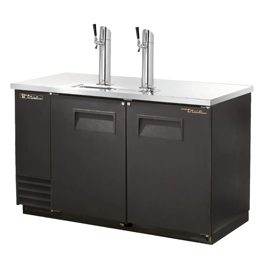 True TDD-2-HC 58" Solid Swing Door Direct Draw Beer Dispenser with 2 Taps & 2 Keg Capacity