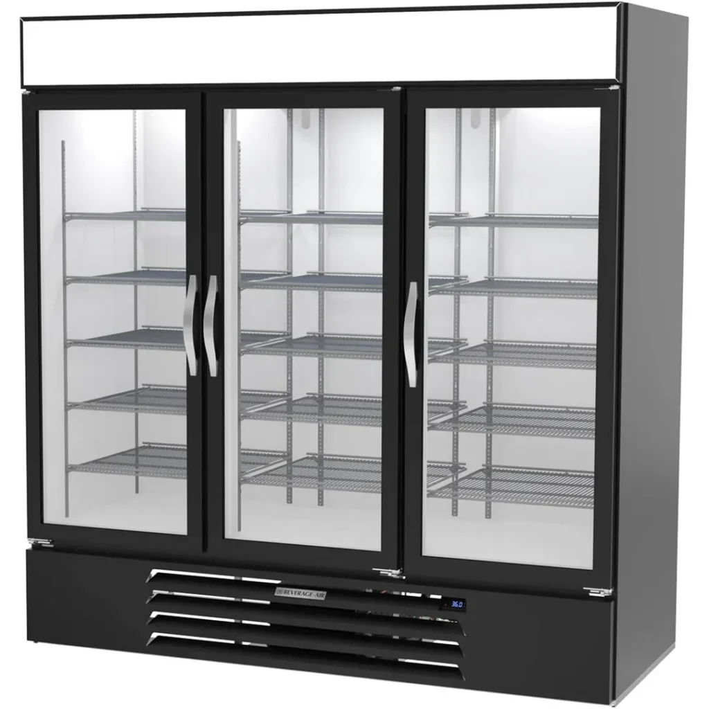 Beverage Air MMR72HC-1-B-WINE 75" Glass Door Wine Merchandiser, Single Temperature, 70.19 cu. ft.