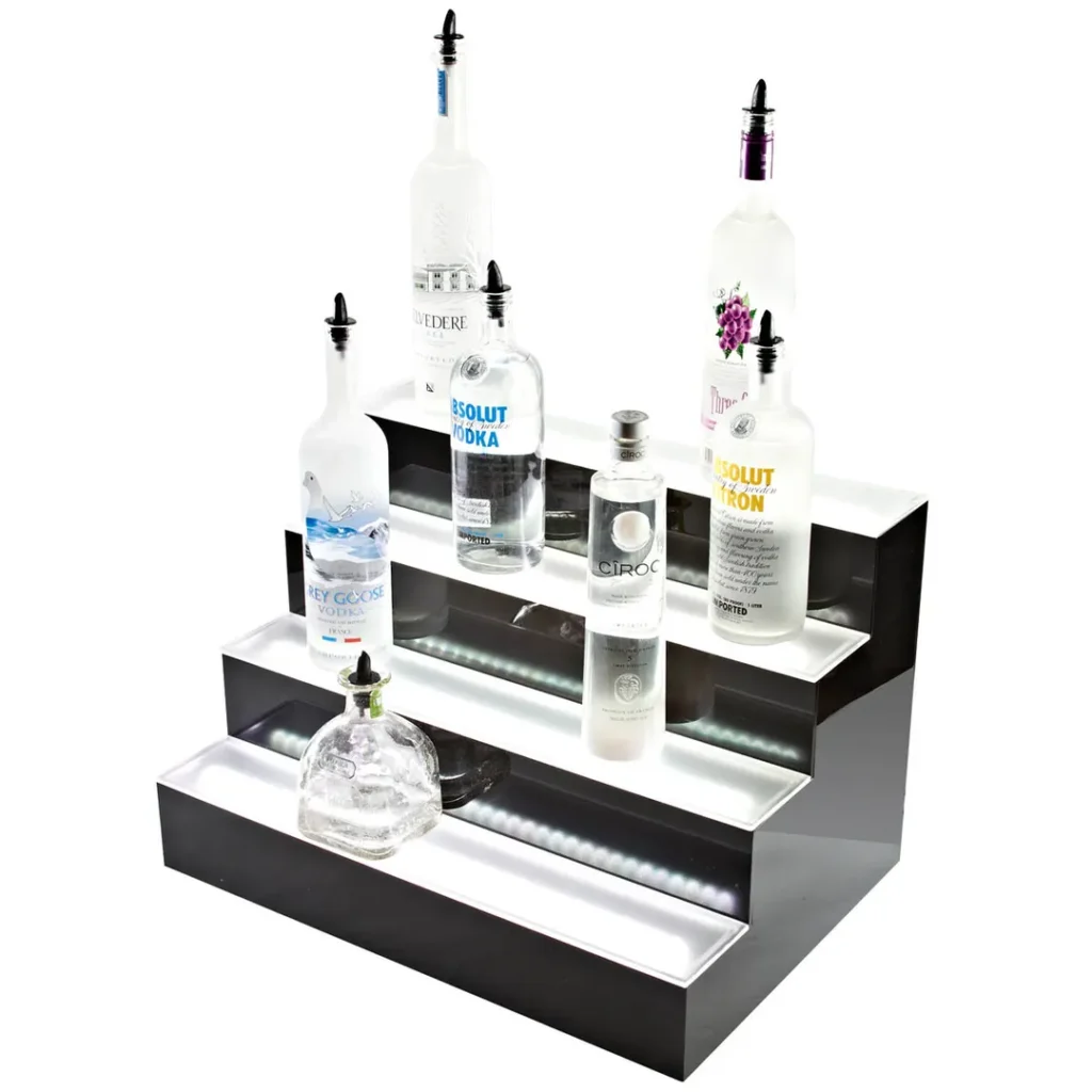 Beverage Air LBD4-72L 72" Four Tier Lighted Liquor Display, 72 Bottles
