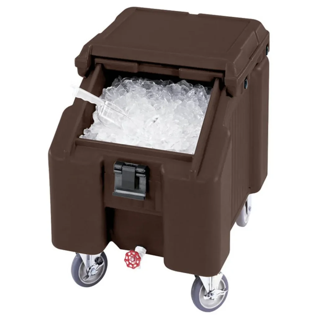 Cambro ICS100L131 Plastic Mobile Ice Bin / Ice Caddy, 100 lb,