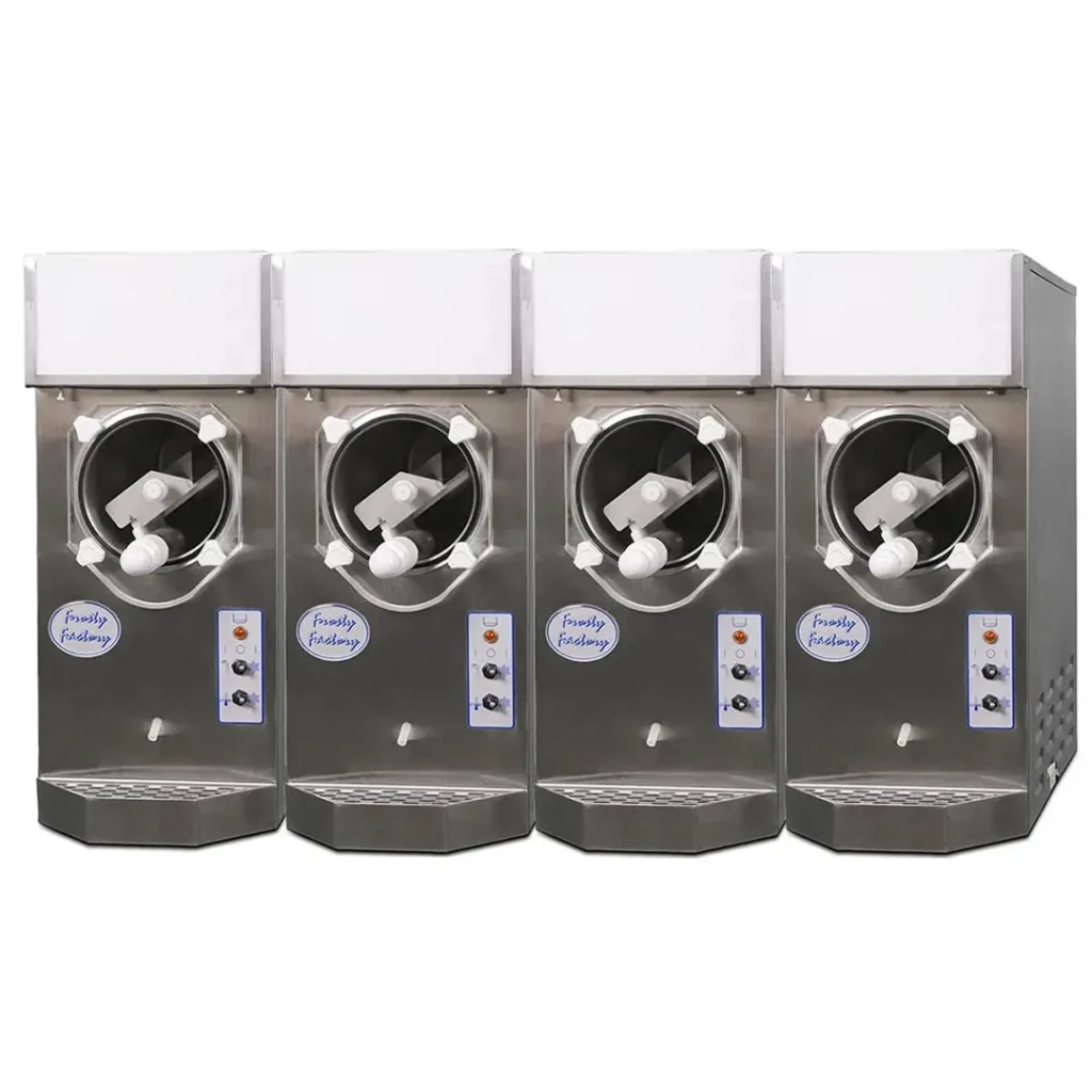 Frosty Factory 115R 4/1 Cylinder Type Frozen Drink Machine,Remote w/(4) 12qt. Hopper (4 Disp/1 Cond)