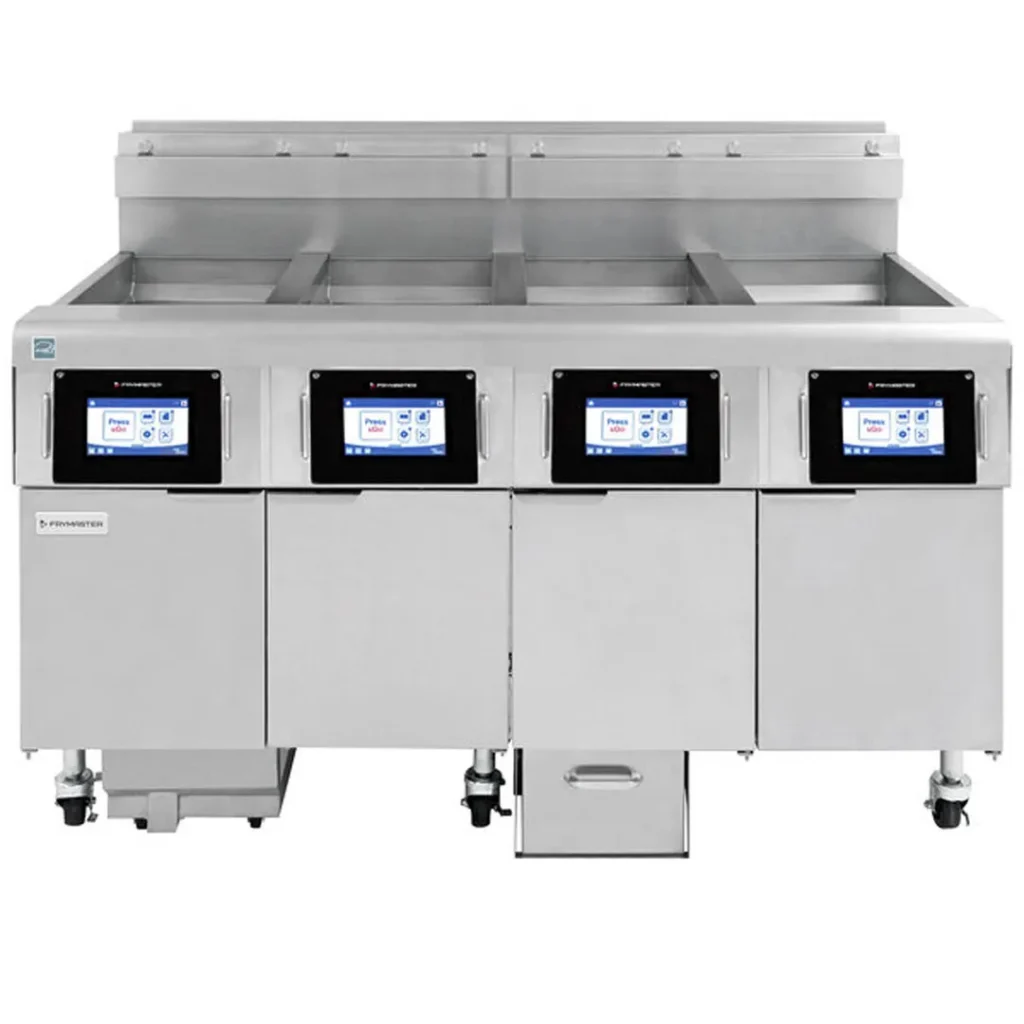 Frymaster 4FQE30U Electric Fryer, (4) 30 lb Vats, Floor Model