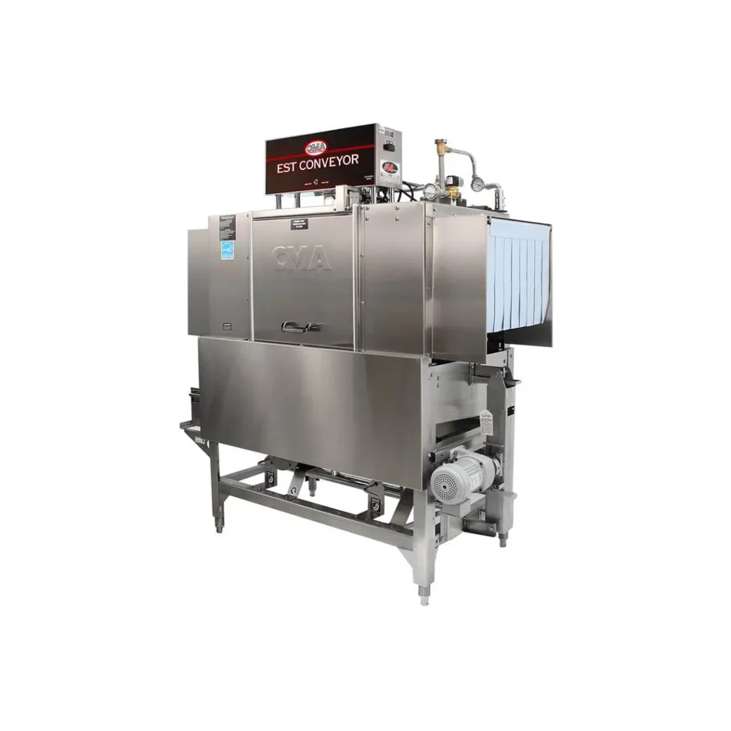 CMA Dishmachines EST-44 44" Conveyor Dishwasher-249 Racks/Hr-114 Gal/Hr-High/Low Temp(convertible)