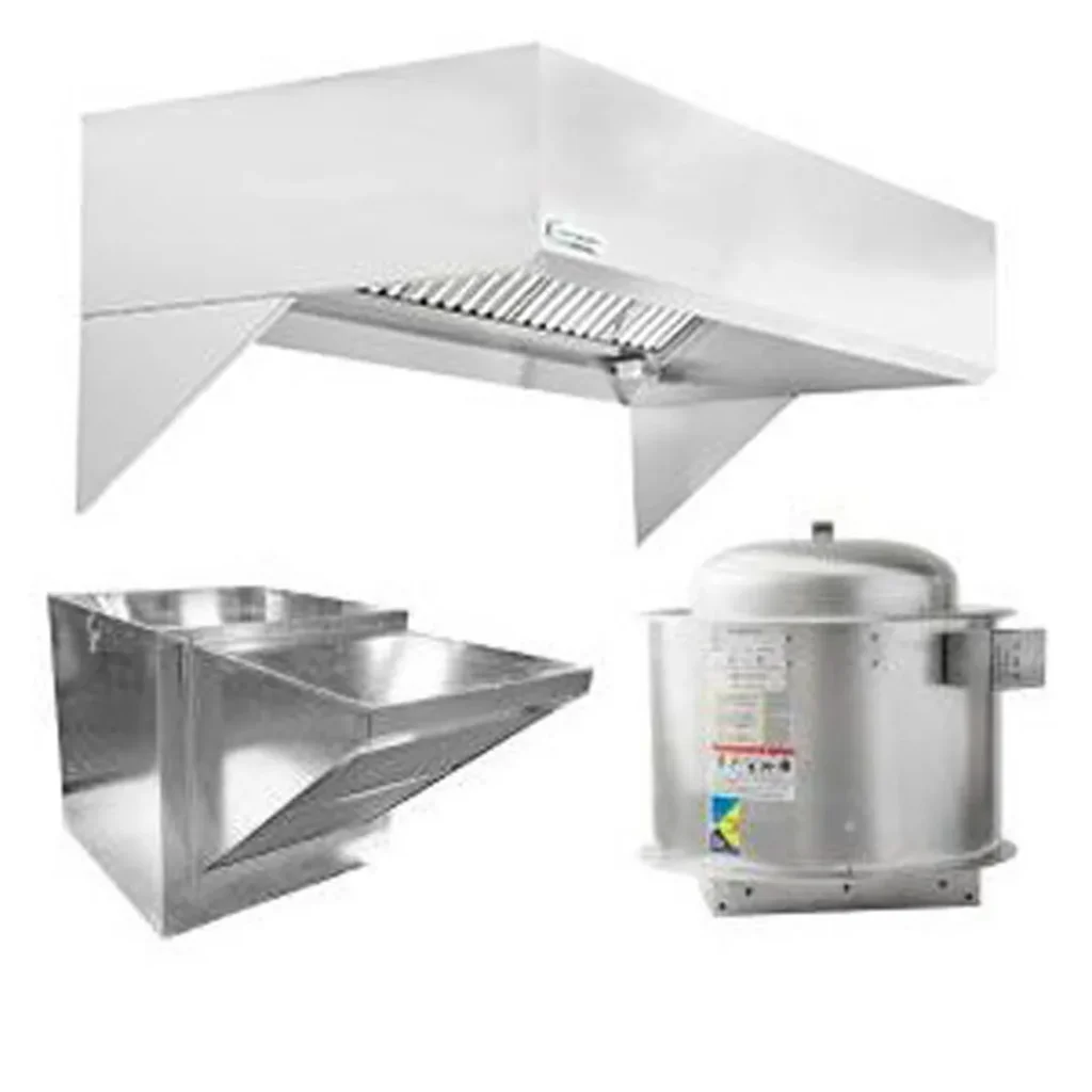 HoodMart 2014B 14 FT Restaurant Hood System w/ Makeup-Air, 18 Gauge Steel