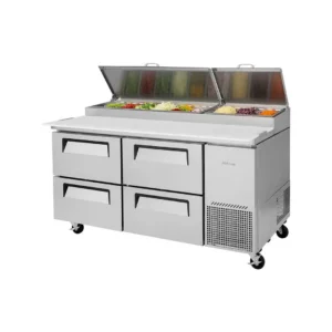 Turbo Air TPR-67SD-D4-N 67-inch Refrigerated Pizza Prep Table