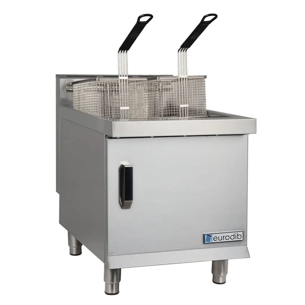 Eurodib USA TCF30L Full Pot Countertop Gas Fryer w/ 30-lb Capacity, 2 Baskets, 4 Burners, LP Gas