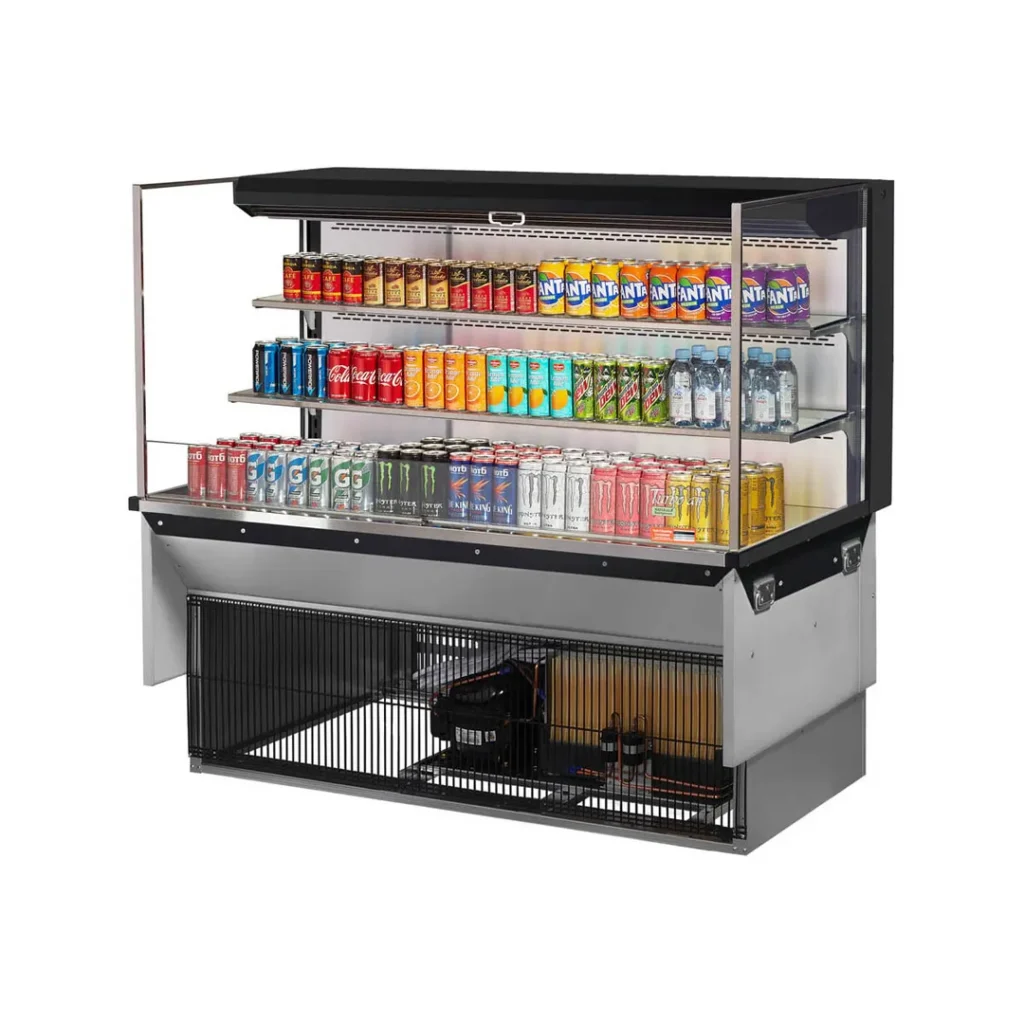 Turbo Air TOM-60L-UF-W(B)-3SI-N 60" Drop In Open Refrigerated Deli Display Case