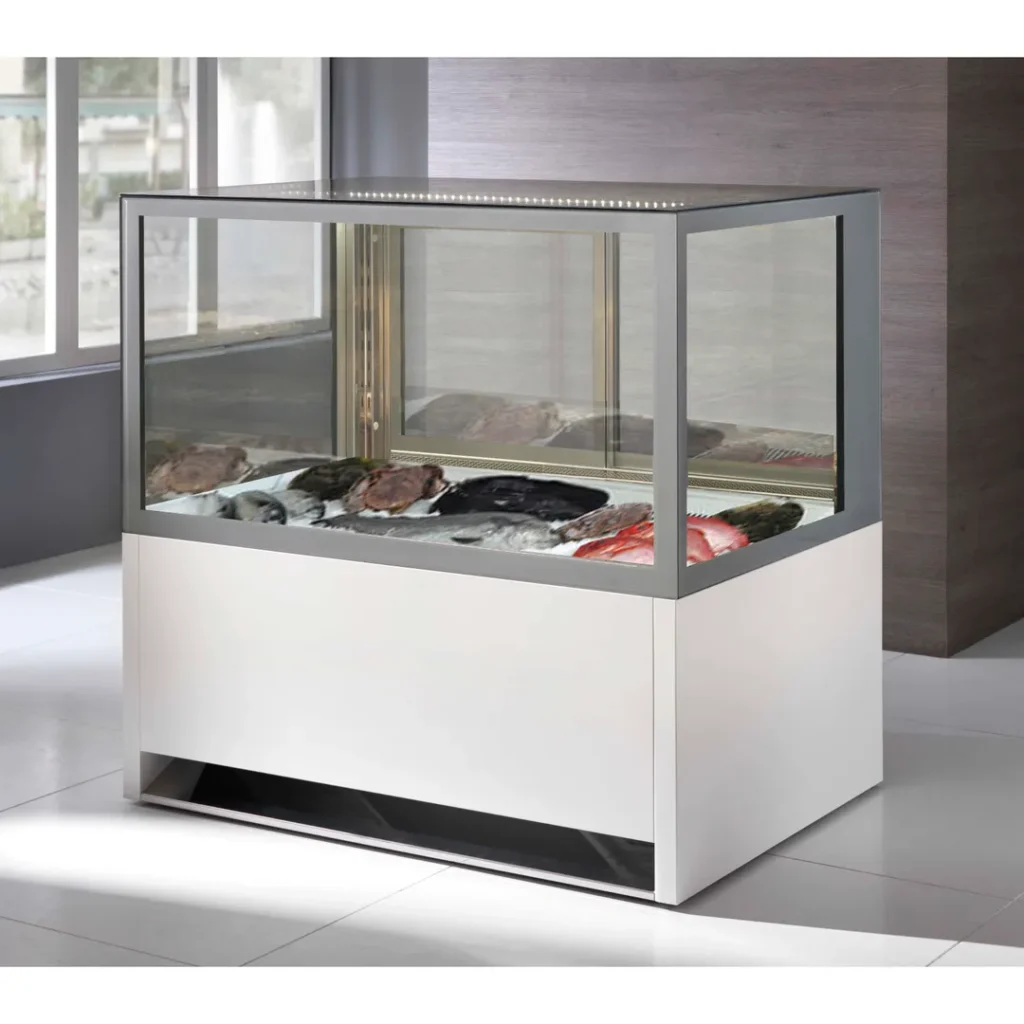 Oscartek ITALIA 3 F1500 59" Flat Refrigerated Seafood Display Case