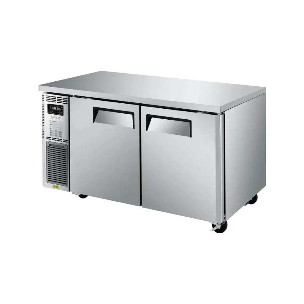 Turbo Air JURF-60-N 59" Two Section Undercounter Refrigerator Freezer, R 6.28 - F 6.89 cu. ft.