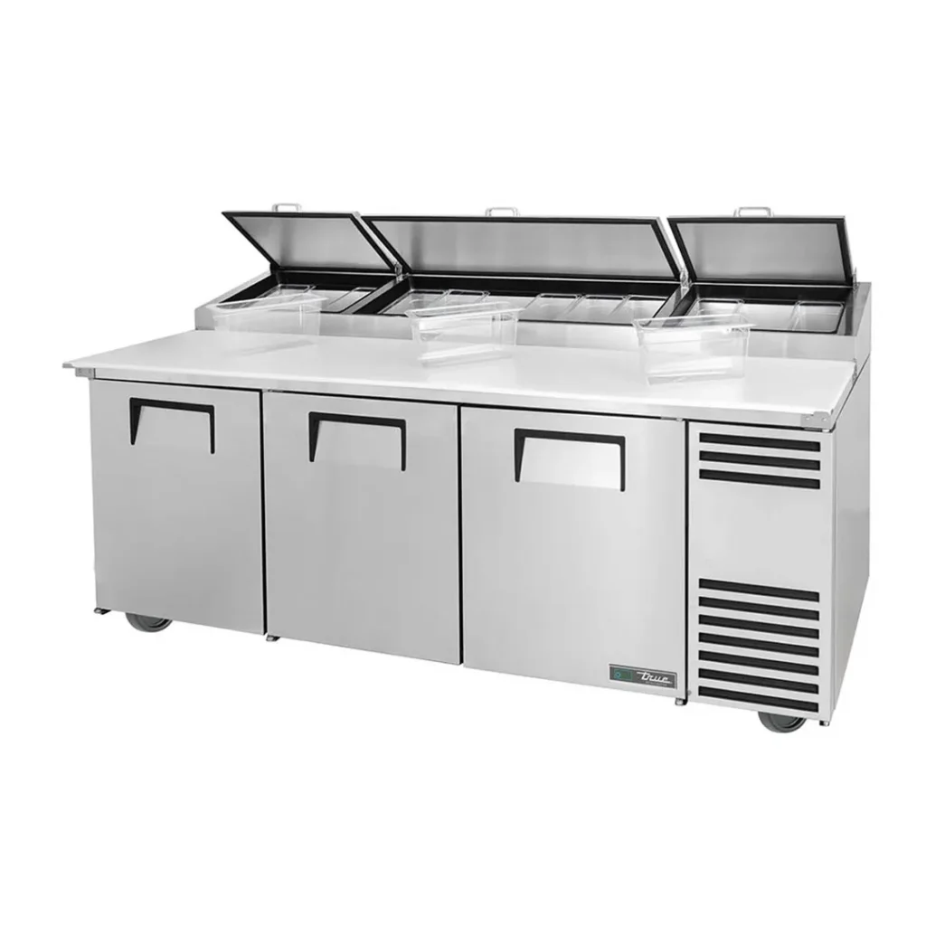 True TPP-AT2-93-HC 93-inch Refrigerated Pizza Prep Table