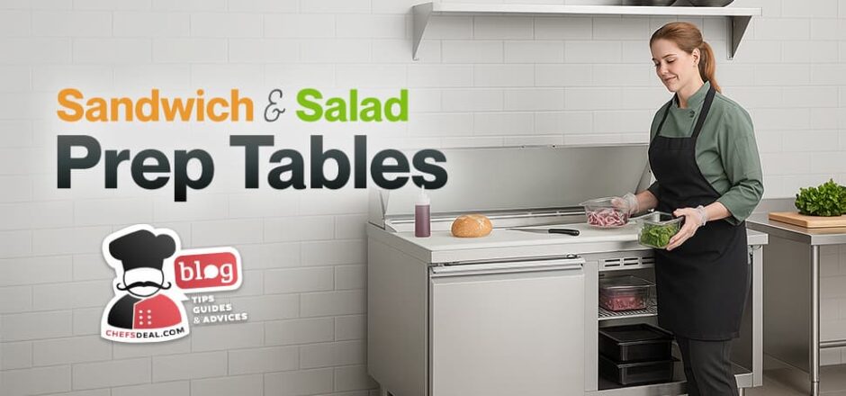 Sandwich & Salad Prep Tables for Commercial Kitchens