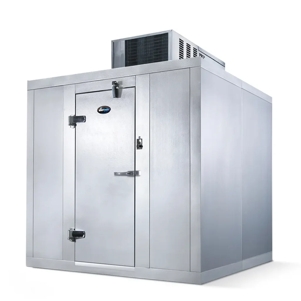 AmeriKooler QC060877 FBSC 6X8 ft Quick Ship Indoor Walk-In Cooler with Floor, Self-Contained