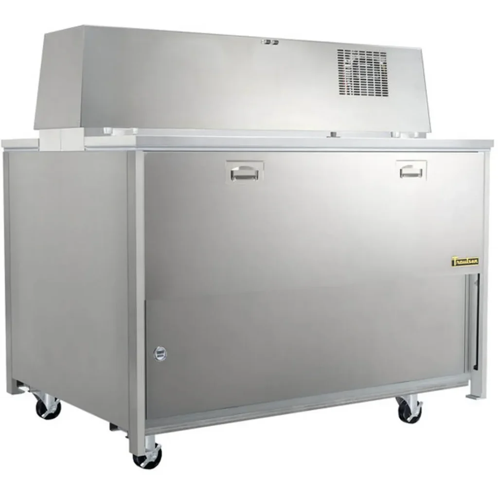 Traulsen RMC49D4 49" Dual Sided Milk Cooler, Forced Air, 12 Crates Capacity