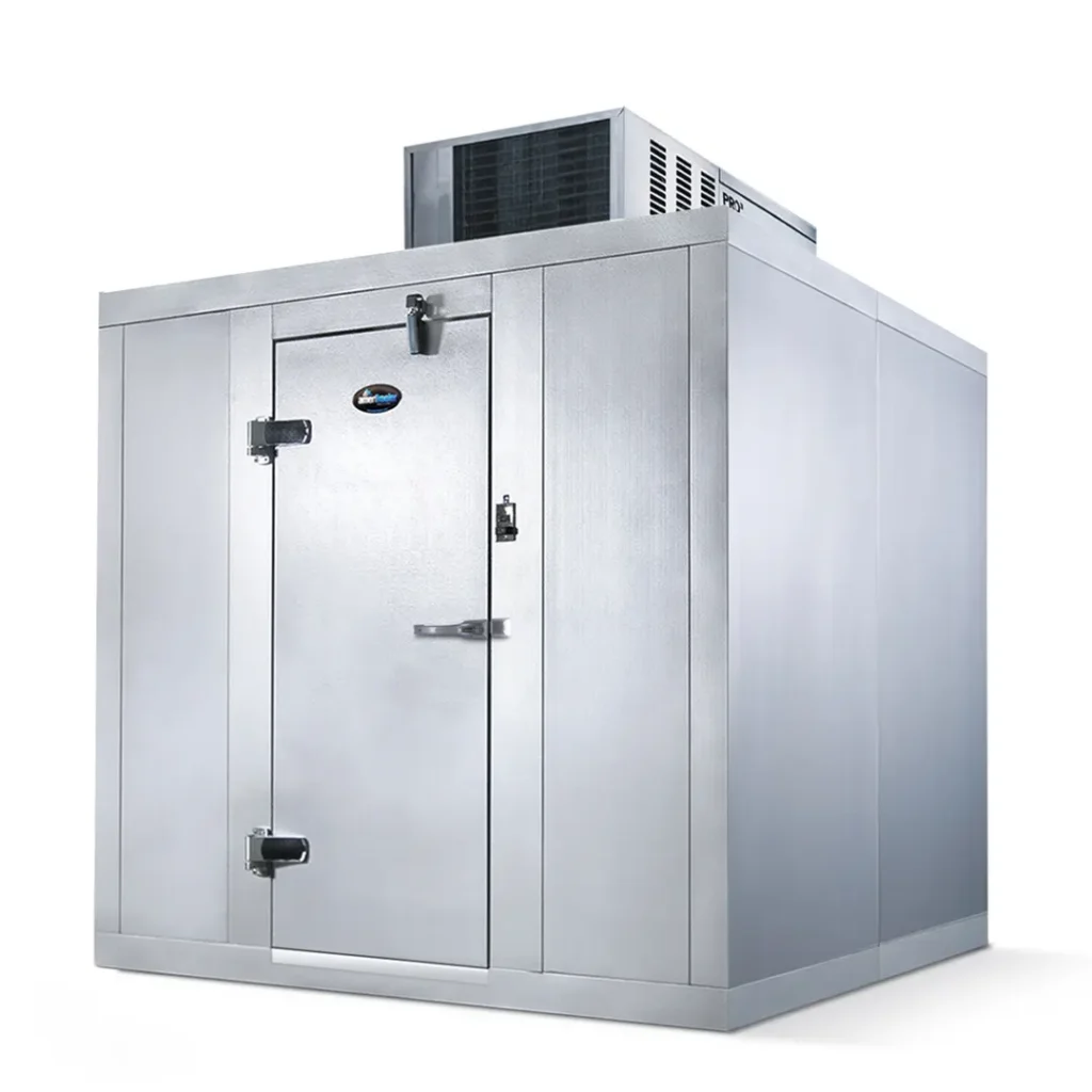 AmeriKooler QC060877**FBSC 6' X 8' Quick Ship Indoor Walk-In Cooler with Floor, Self-Contained