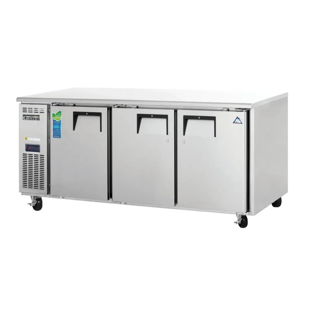 Everest ETR3 71" Three Section Undercounter Refrigerator