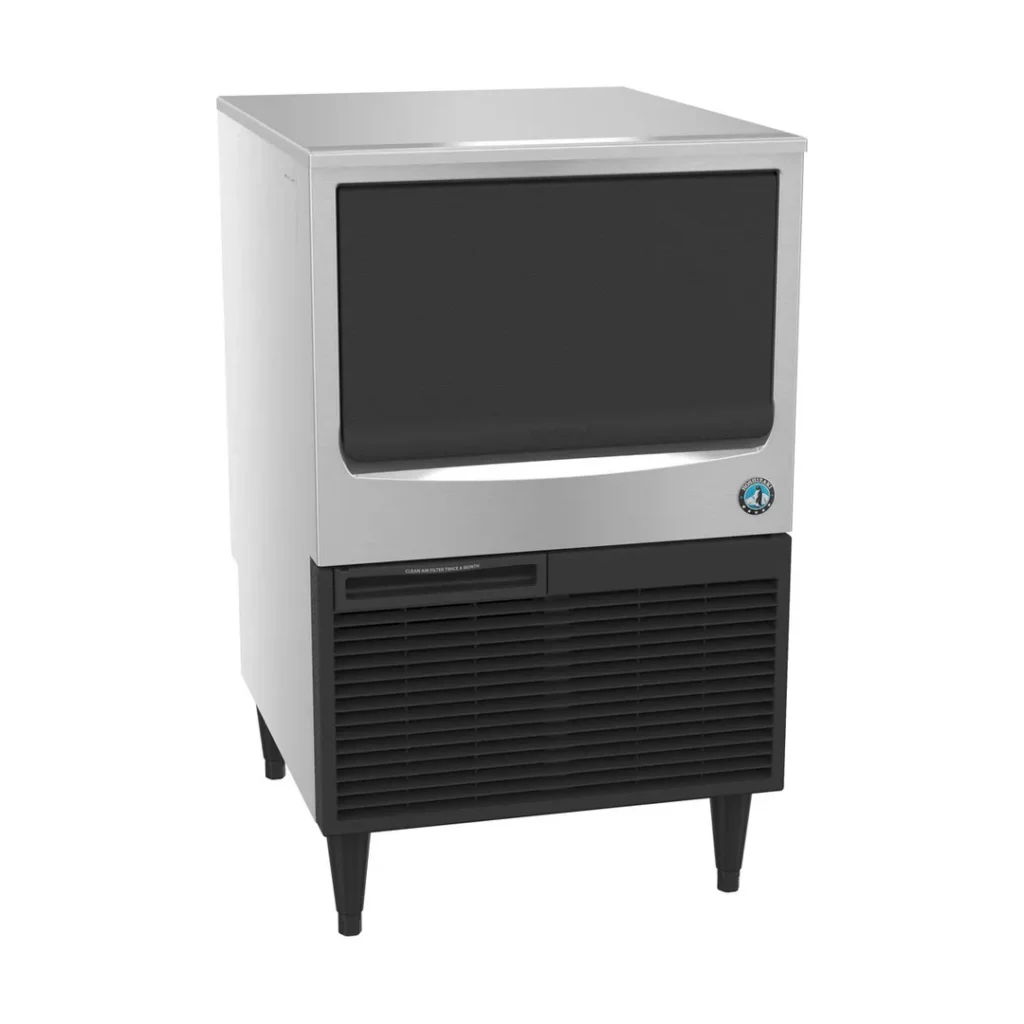 Hoshizaki KM-161BAJ 24" Air Cooled Crescent 163 lb Undercounter Ice Machine with 78 lb Bin, ADA