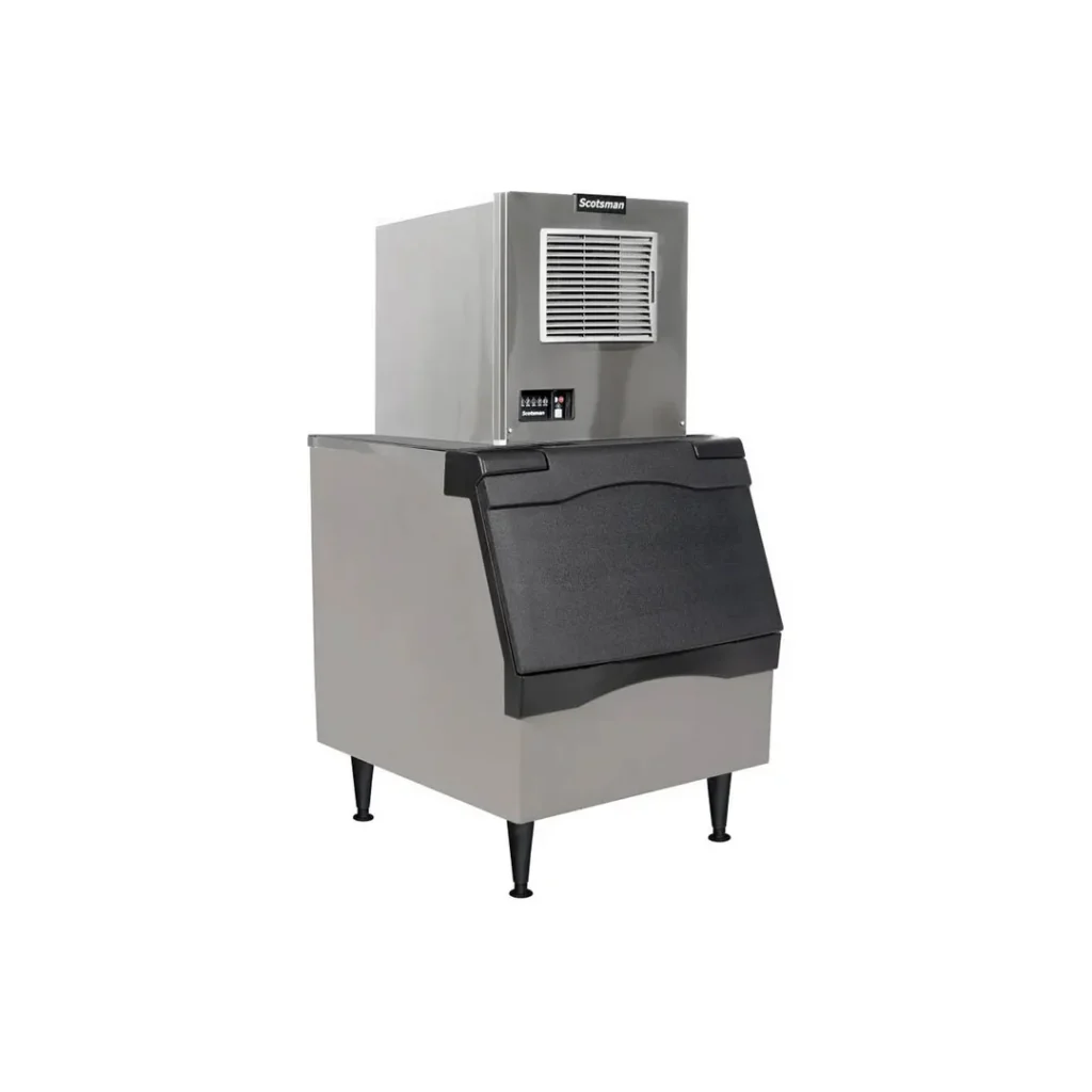 Scotsman MC0322MAX-1/B330P/KBT27 Air Cooled Full Cube 356 lb Ice Machine with Bin, 344 lb Storage