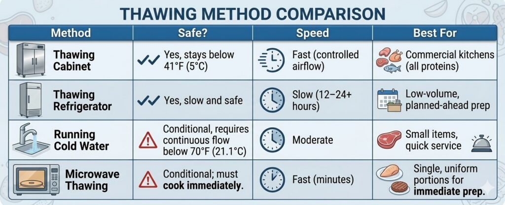 Thawing Method Comparison