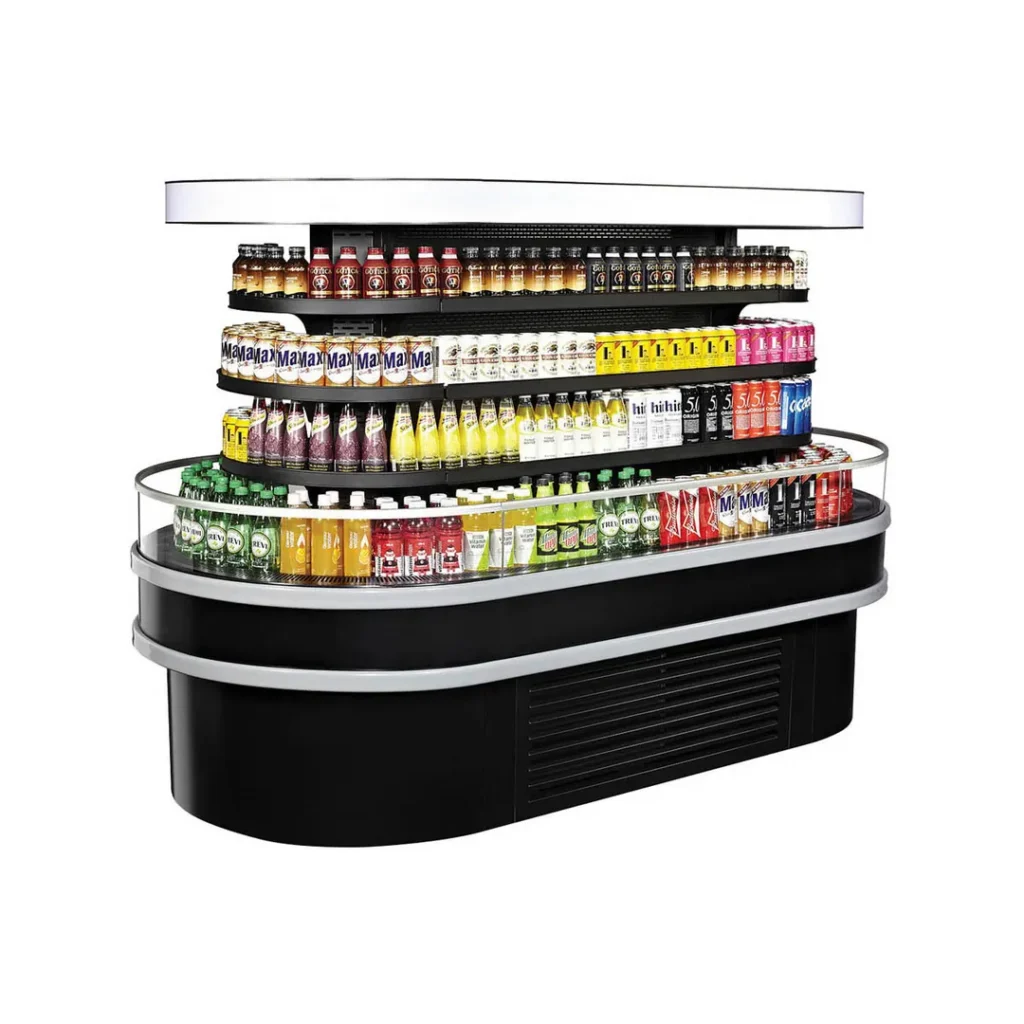 Turbo Air TIOM-48RSRB-N 48'' Island Display Self-Serve Refrigerated Merchandiser