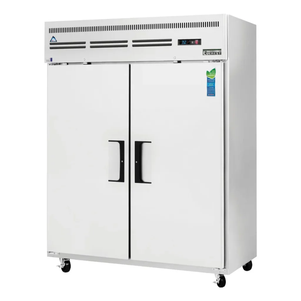 Everest ESWR2 59" 2-Section Reach-In Refrigerator w/ 2 Solid Full Doors, Top Mount, Stainless Steel, 55 cu. ft.