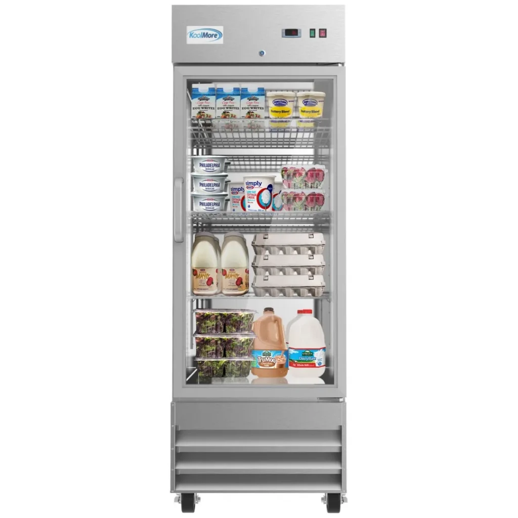 Koolmore RIR-1D-GD 29" 1-Glass Door Reach-In Refrigerator, 21 cu. ft., Bottom Mounted