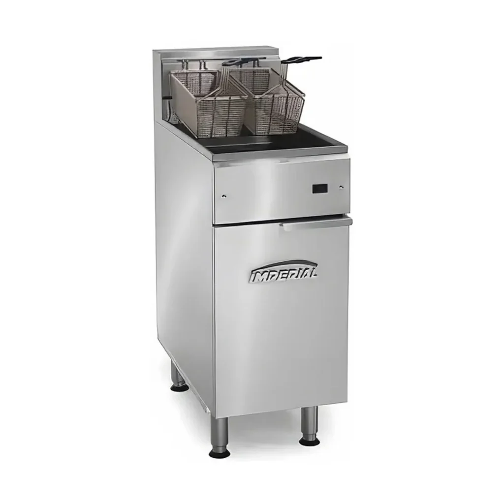Imperial IFS-40 Floor Model Gas Tube Fired Fryer with 40 lbs, Millivolt Controls, 105.000 BTU