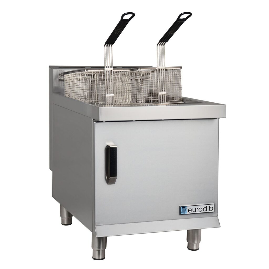 Eurodib USA TCF30L Full Pot Countertop Gas Fryer w/ 30-lb Capacity, 2 Baskets, 4 Burners, LP Gas