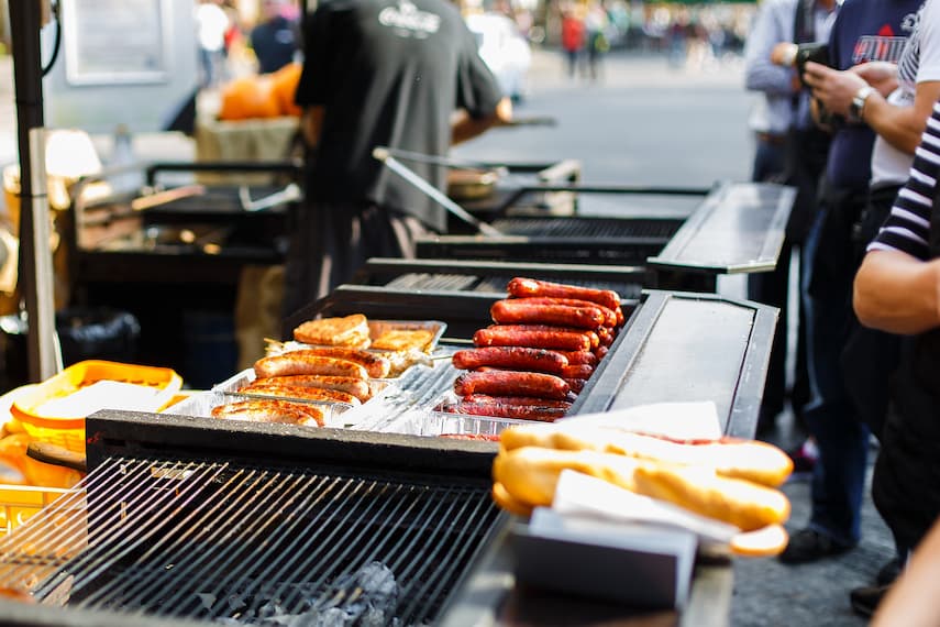 Hot Dogs and Sausages in the Street