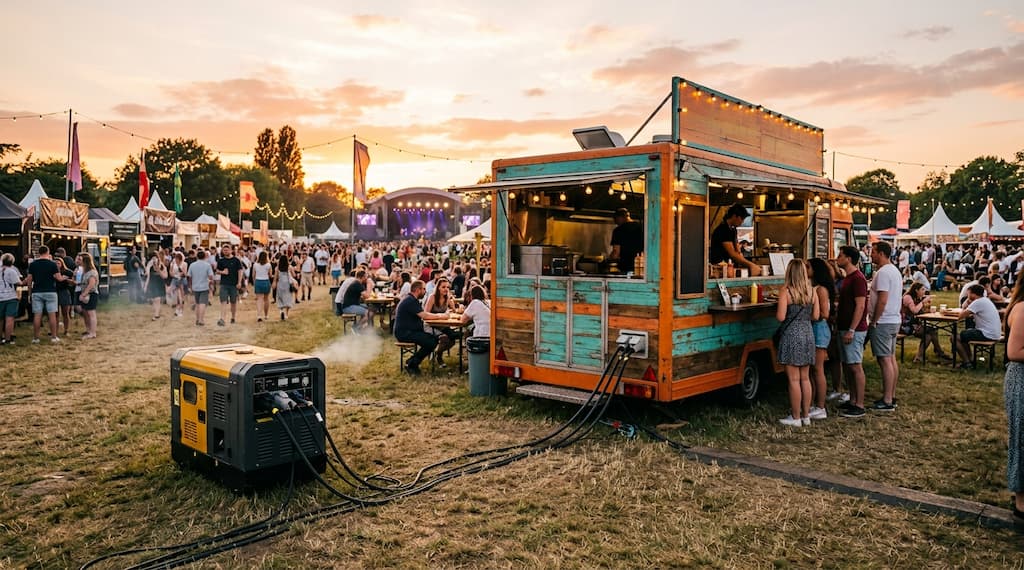 Food Truck with Generator Outdoor